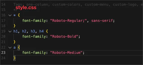 font face css