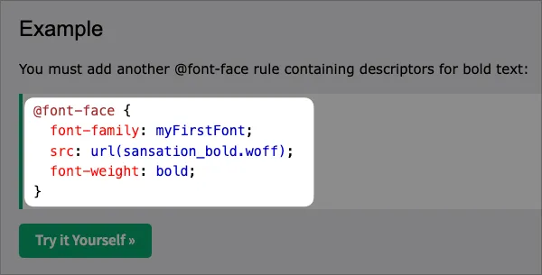 font face 코드