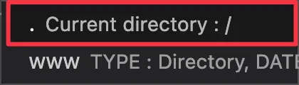 current directory