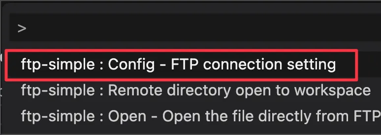 ftp connection setting